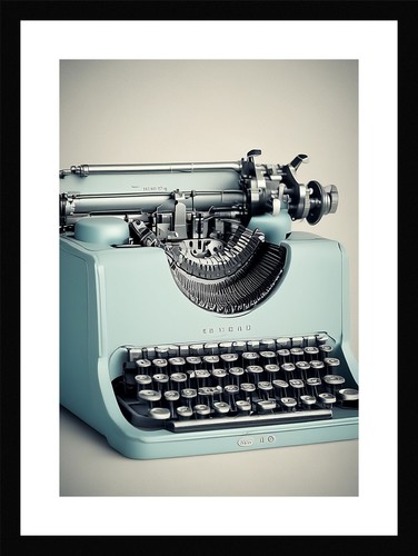 Soft vintage typewriter framed - typewriter,