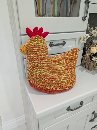 Crochet knitted chicken - knitted,