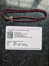 Rajasthan Garnet Sterling Silver Necklace From GEMPORIA NEW