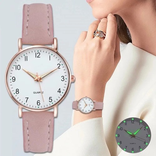 Ladies leather quartz - leather, watch