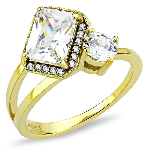 14k yellow gold plated radiant - yellow,