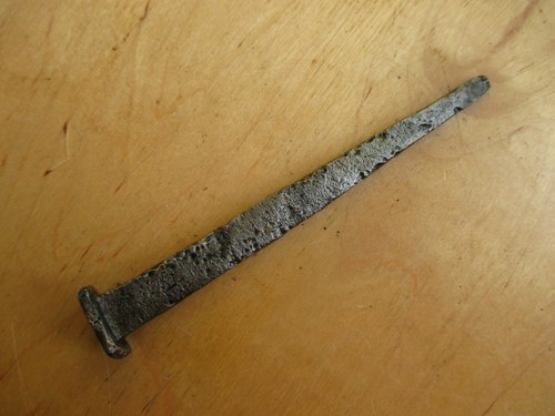 Big medieval iron forged nail - big,