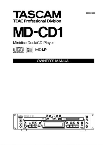 Tascam cd1 minidisc cd - md-cd1,