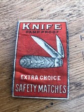 old match box top - knife -