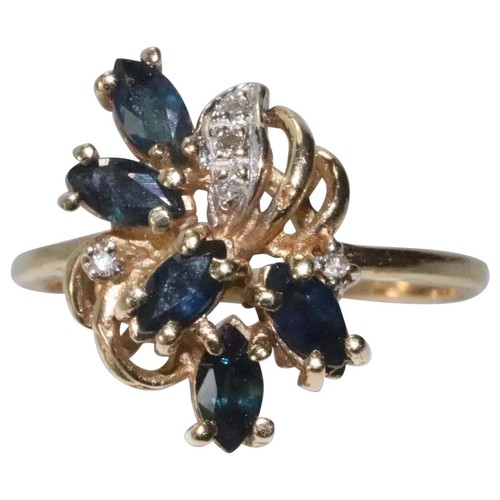 14k yellow gold marquise - 14k,