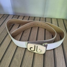 Druh Golf Belt White Leather