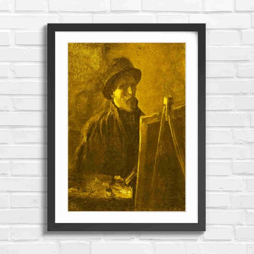 Vintage artist portrait with - artist,