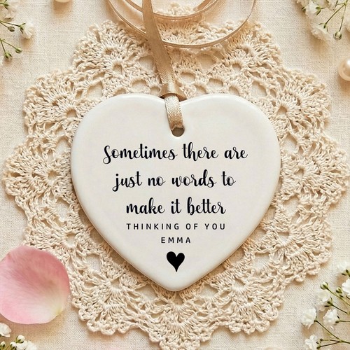 Ceramic heart plaque sympathy - ceramic,