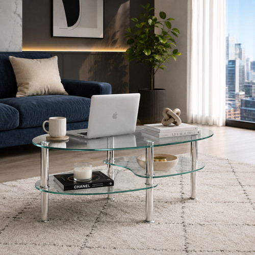 Modern tempered glass coffee - modern,