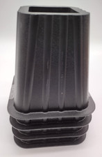 Bed Stands (Pack of 4) Black 6" x 6.5" Heavy Duty Bed Risers Ridged Siding