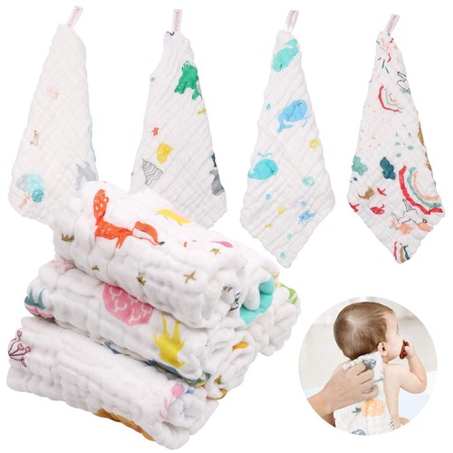 Baby muslin cloths squares - muslin, squares,10