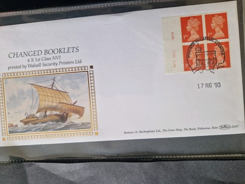 Benham changed booklet stamp - changed,