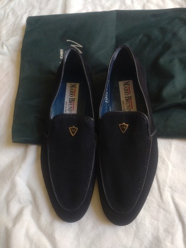 Navy nubuck mario - nubuck, bruni