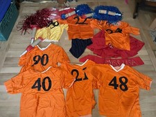 Cheerleader fancy dress tops uniform high school soccer costume with pom poms