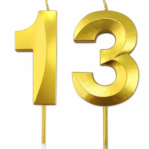 Birthday candle gold number - birthday,