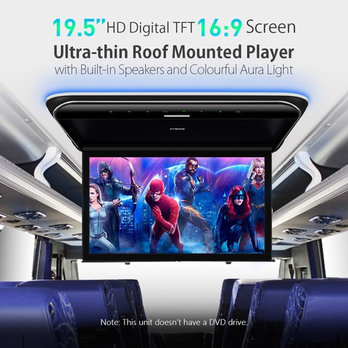 Flip down tv car roof - 19.5",