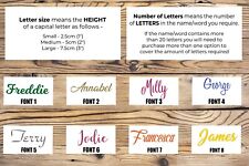 Custom Personalised Name/Word Cut-Vinyl Decal Sticker - Fancy Script Font Styles