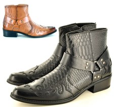 Mens Cowboy Ankle Boots Gents