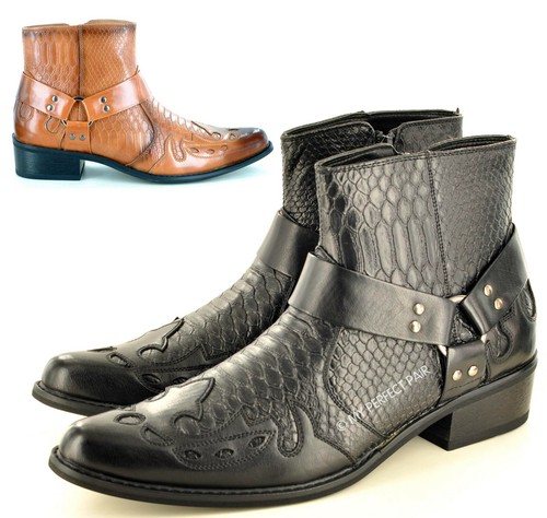 Mens cowboy ankle - boots, gents