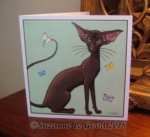 Oriental havana cat painting - oriental,