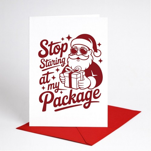 Funny christmas card rude - card,