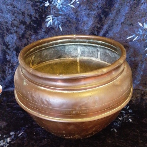 Antique copper pot - antique, planter