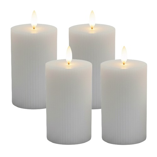 Led flameless real wax pillar - led, real-wax