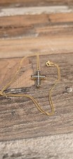 14K Gold Diamond Set Cross