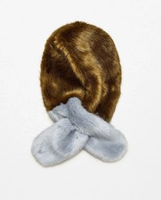 ZARA NEW AW17 FAUX FUR KHAKI