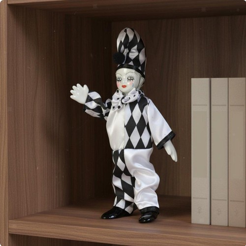 Porcelain clown doll - porcelain,