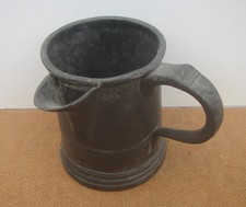 Old Antique Pewter Pint Tavern Jug - Engraved "King's Head, High St, Acton"