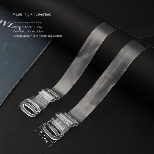 Clear invisible bra strap pair - clear,
