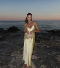 Zara maxi dress flowy butter