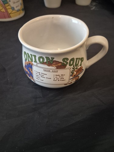 Vintage recipe onion soup mug - vintage,