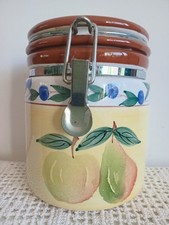Pottery Biscuit Barrel, Hand