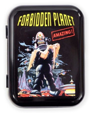 Forbidden Planet Hinged Tin Robby Robot Anne Francis Vintage Scifi Mints Tobacco
