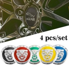 4PCS 56mm Car Wheel Hub Cap Stickers Decal For Jaguar XF XE XJ F-Type F-Pace