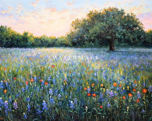 Texas wildflowers oil - texas,