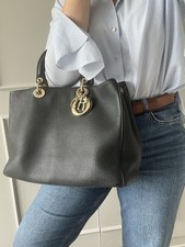 DIOR Diorissimo Satchel Black Bag Leather & Gold Tone Size Large RRP £3,000