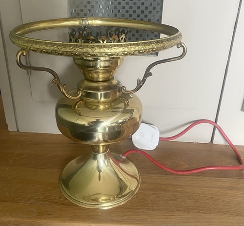 Vintage brass electric oil - brass,