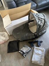 Mutsy Carrycot for Pushchair / Stroller / Buggy - Grey Raincover Adapters VGC