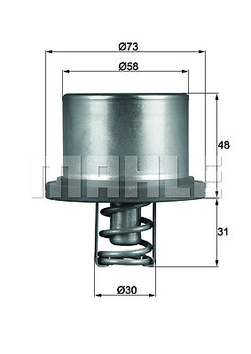 Thermostat coolant mahle thd - thermostat,,