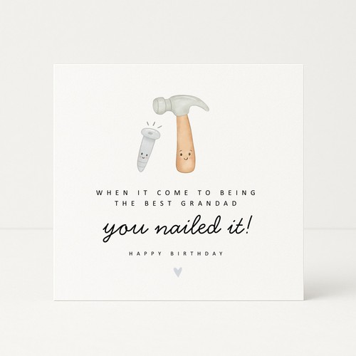 Funny grandad birthday card - funny,