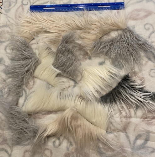 Faux fur mixed colors scrap - mixed,