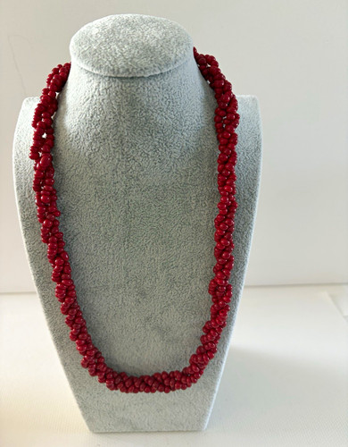 Vintage red coral - vintage, glass