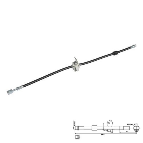 Rear left brake flexi hose - rear,