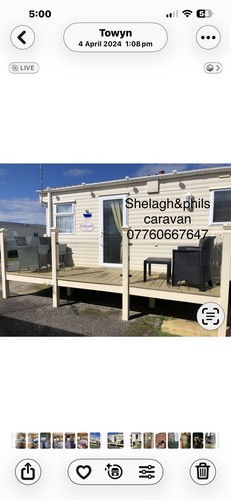 Sited static caravan - caravan, towyn