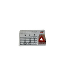 Audi Emergency Card PVC Credit
