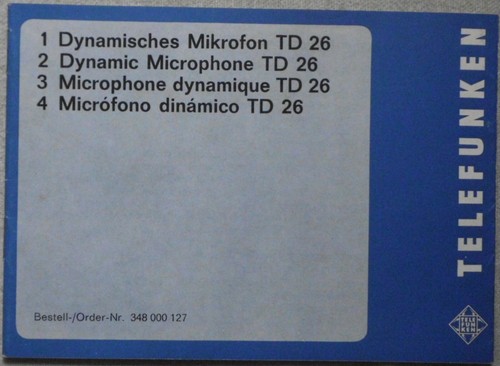 Telefunken dynamic microphone - dynamic,