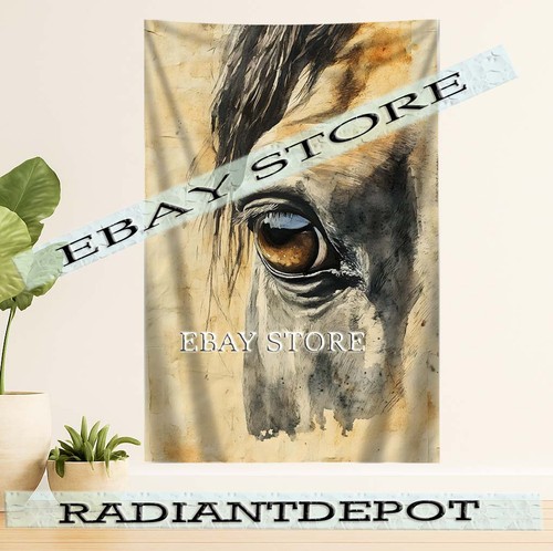 Horse close eye - eye, tapestry